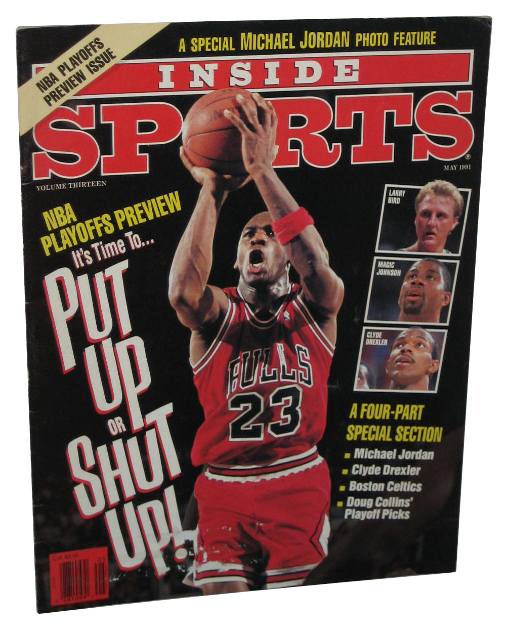 Inside Sports Vol. 13 May 1991 NBA Basketball Magazine Book - (Michael Jordan Cover)