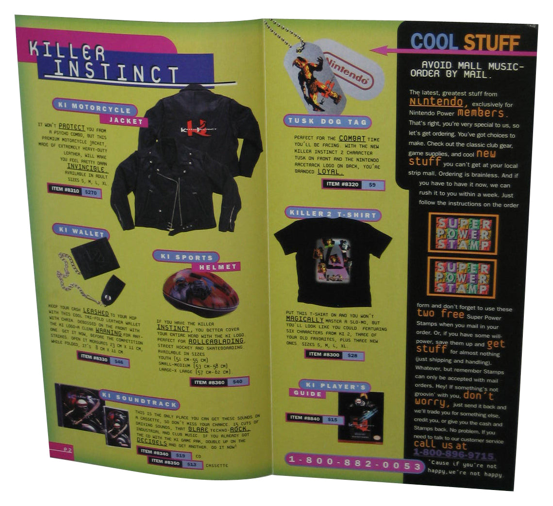 Nintendo Power Club Super Power Supplies Spring 1996 Video Game Catalog Book