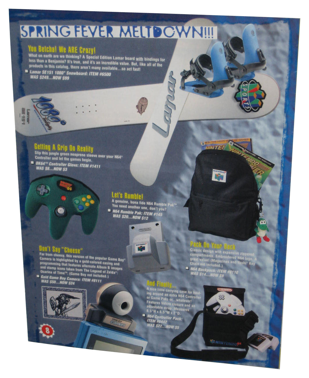 Nintendo Power Club Super Power Supplies Spring & Summer 2000 Catalog Book