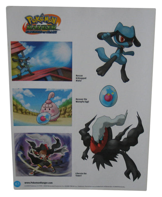 Pokemon Ranger Shadows of Almia Nintendo DS 2008 Promo Sticker Sheet