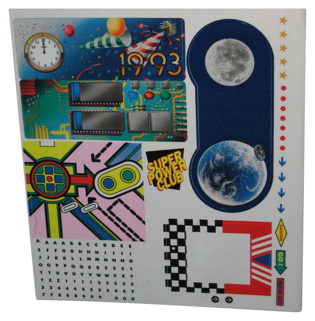 Nintendo Super Power Club (1993) SNES Game Boy Customizable Skin Sticker Sheet