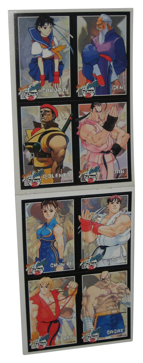 Nintendo Power Street Fighter Alpha 2 Capcom Uncut Card Sheet - (8 Cards)