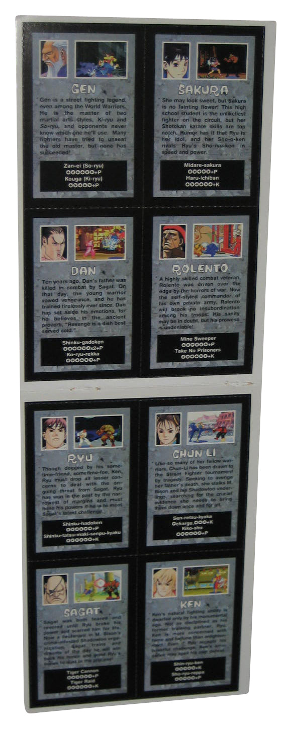 Nintendo Power Street Fighter Alpha 2 Capcom Uncut Card Sheet - (8 Cards)