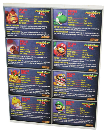 Nintendo Power Super Mario Kart 64 Uncut Card Sheet - (8 Cards)