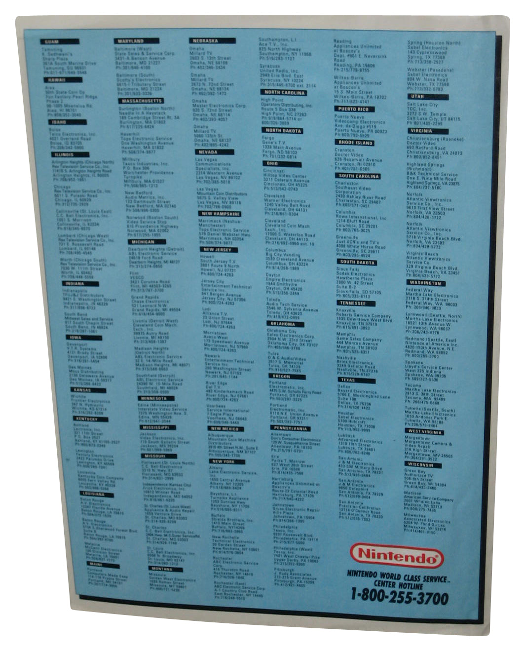Nintendo Product Maintenance Troubleshooting & Service Guide Book