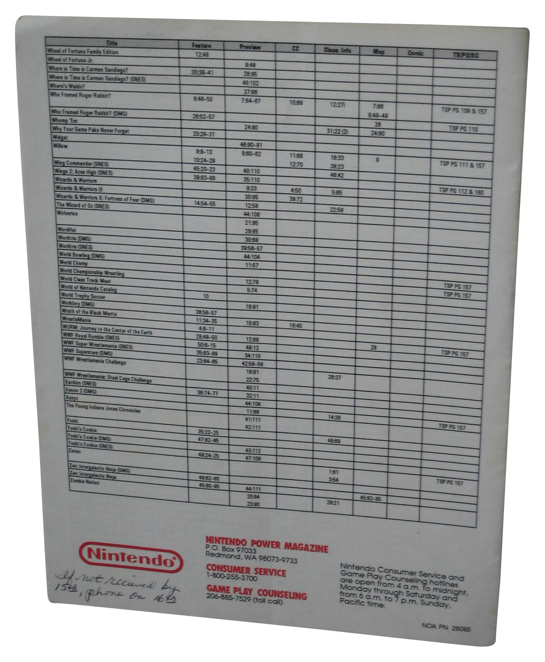 Nintendo Power Index Super NES Game Boy Magazine Book - (References 50 Volumes)