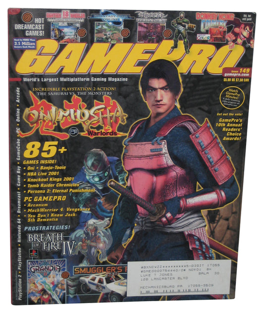 GamePro February 2001 Magazine Book #149 - (Onimusha Warlords Cover)