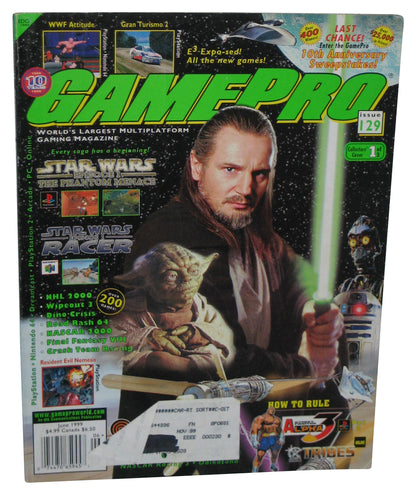 GamePro June 1999 Magazine Book #129 - (Star Wars Obi-Wan Kenobi & Yoda Cover)