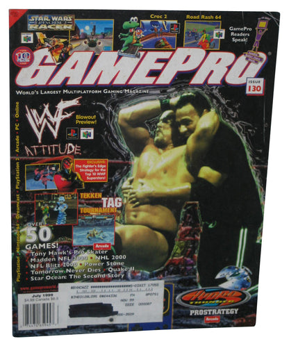 GamePro July 1999 Magazine Book #130 - (WWF Attitude Cover)