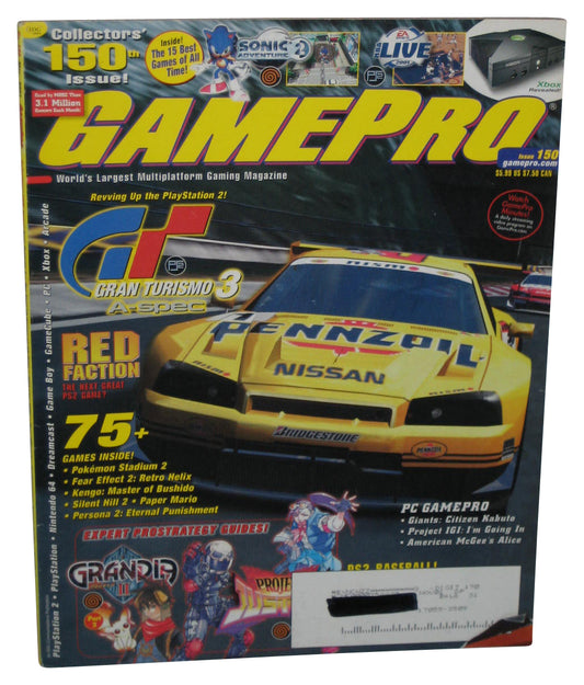 GamePro March 2001 Magazine Book #150 - (Gran Turismo 3 Cover)