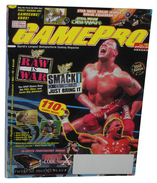 GamePro October 2001 Magazine Book #157 w/ Marvel Cards & Mad Trix Poster - (WWF Raw Smack Down Cover)