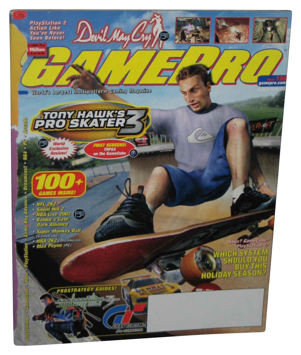 GamePro November 2001 Magazine Book #158 - (Tony Hawk's Pro Skater 3 Cover)