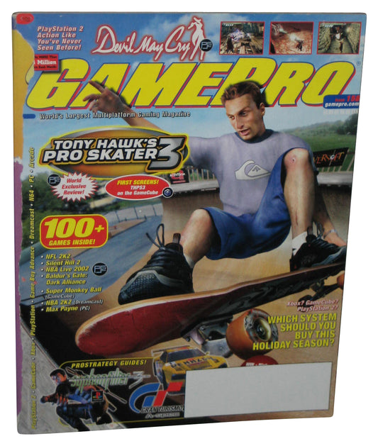GamePro November 2001 Magazine Book #158 - (Tony Hawk's Pro Skater 3 Cover)