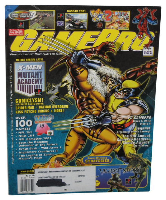 GamePro July 2000 Magazine Book #142 - (X-Men Mutant Academy Wolverine vs Sabretooth Cover)