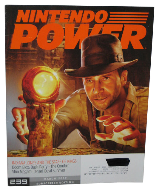 Nintendo Power March 2009 Magazine Book #239 - (Indiana Jones And Staff Kings Cover)