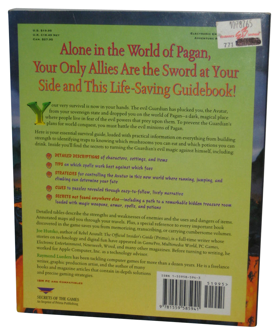 Pagan Ultima VIII Prima Games (1994) The Ultimate Strategy Guide Book