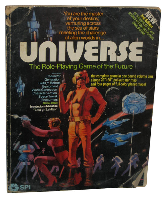 Universe Role-Playing Game of Future SPI Paperback Book w/ Poster