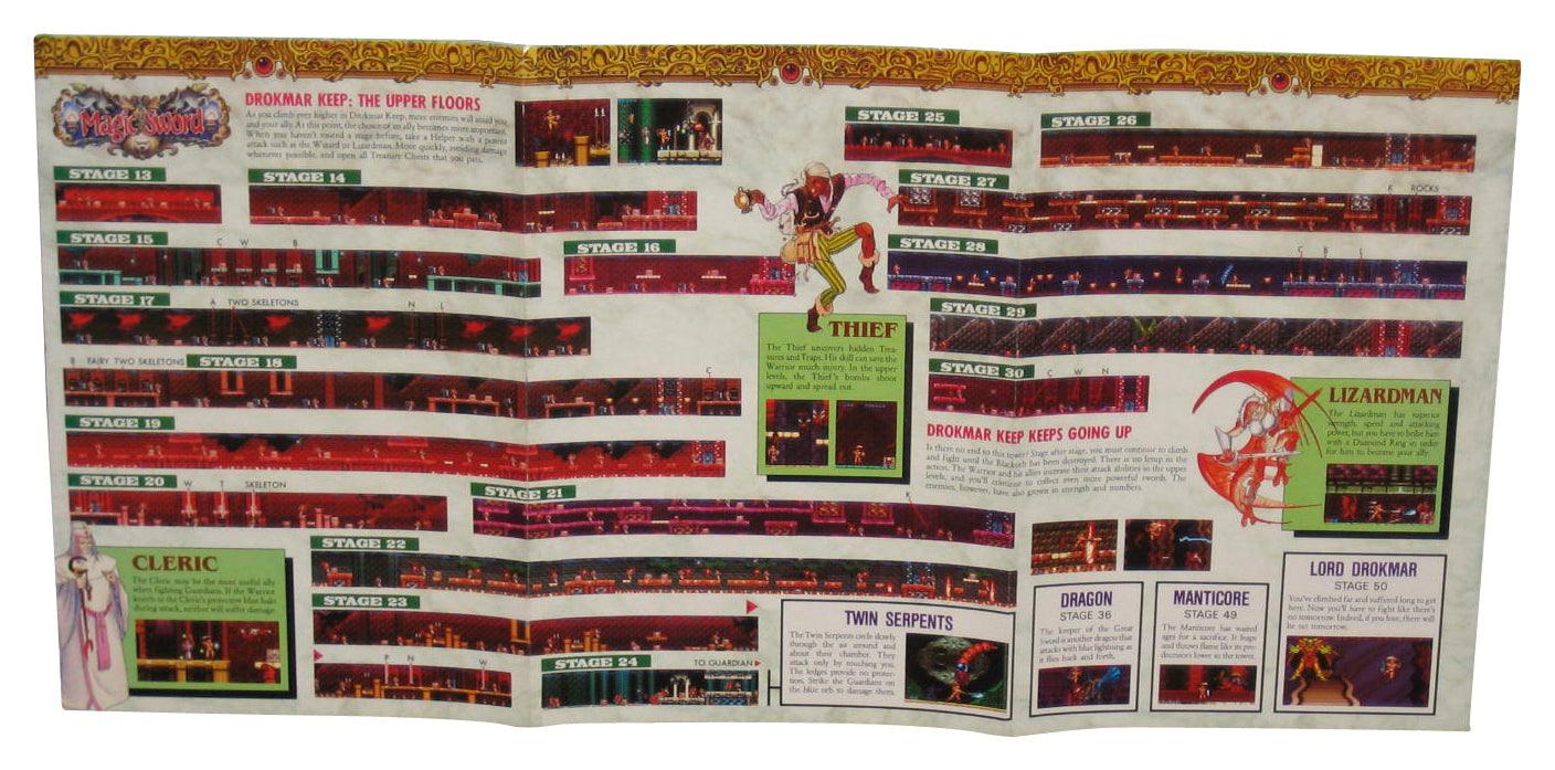 Nintendo Power Wings 2 Aces High (1992) Namco Video Game Pull-Out Poster