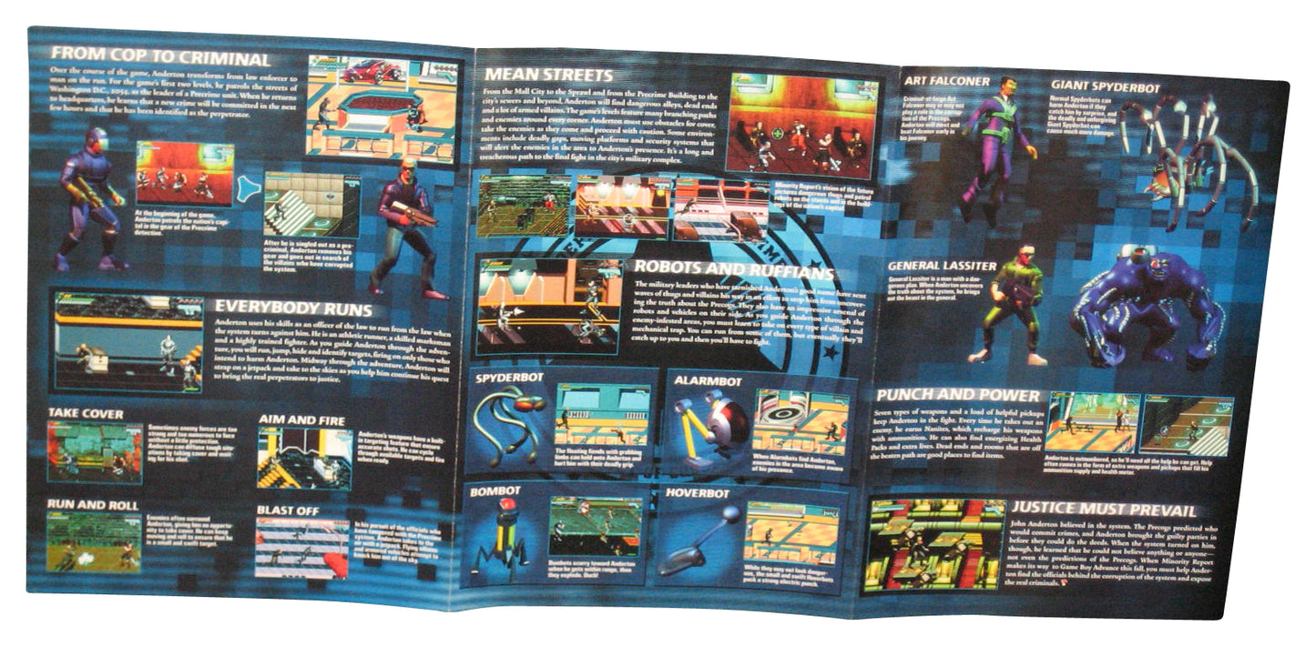 Nintendo Power Minority Report Everybody Runs (2002) Video Game Pull-Out Poster