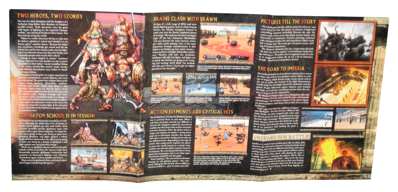 Nintendo Power Gladius (2003) Video Game Pull-Out Poster