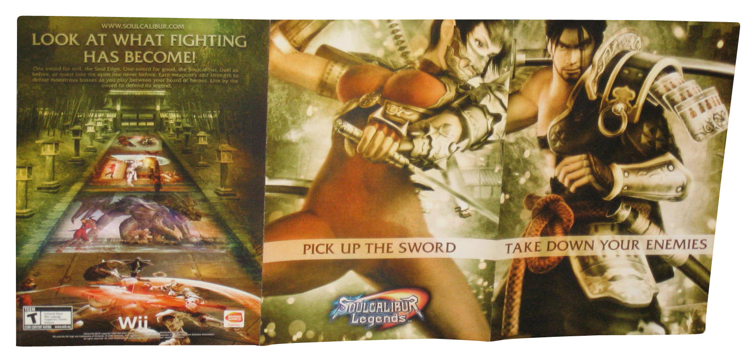 Nintendo Power Soul Calibur Legends Wii Video Game Pull-Out Poster