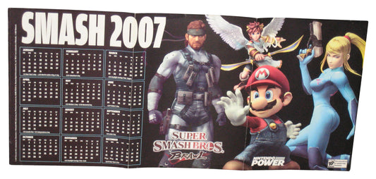 Nintendo Power Raving Academy Super Smash Bros. Brawl Video Game Pull-Out Poster