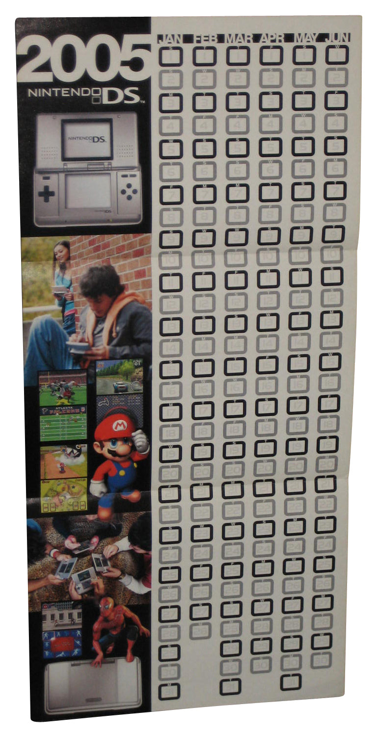 Nintendo Power DS Calendar (2005) Video Game Pull-Out Poster