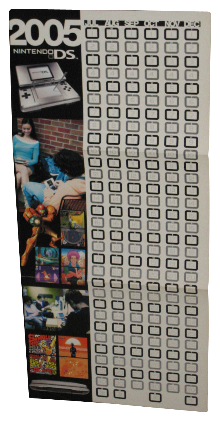 Nintendo Power DS Calendar (2005) Video Game Pull-Out Poster