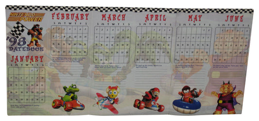 Nintendo Power Datebook Calendar (1998) Video Game Pull-Out Poster