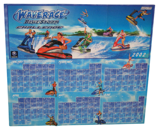 Nintendo Power Wave Race Blue Storm Gamecube Calendar (2002) Pull-Out Poster