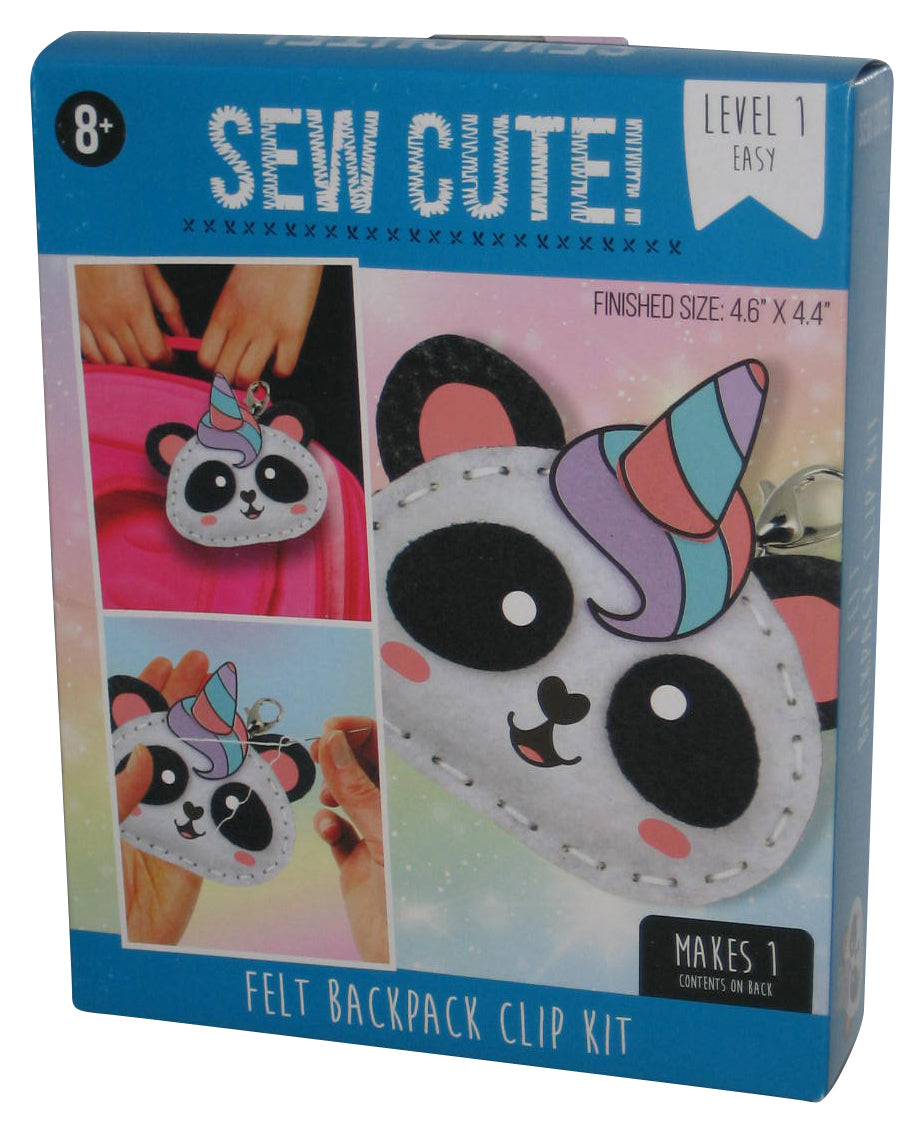 Sew Cute! Pandicorn Kids Children Felt Backpack Clip Kit Toy