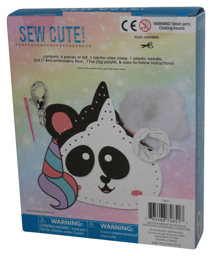 Sew Cute! Pandicorn Kids Children Felt Backpack Clip Kit Toy
