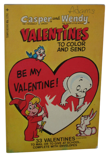 Casper Friendly Ghost & Wendy Valentines To Color And Send (1976) Paperback Book