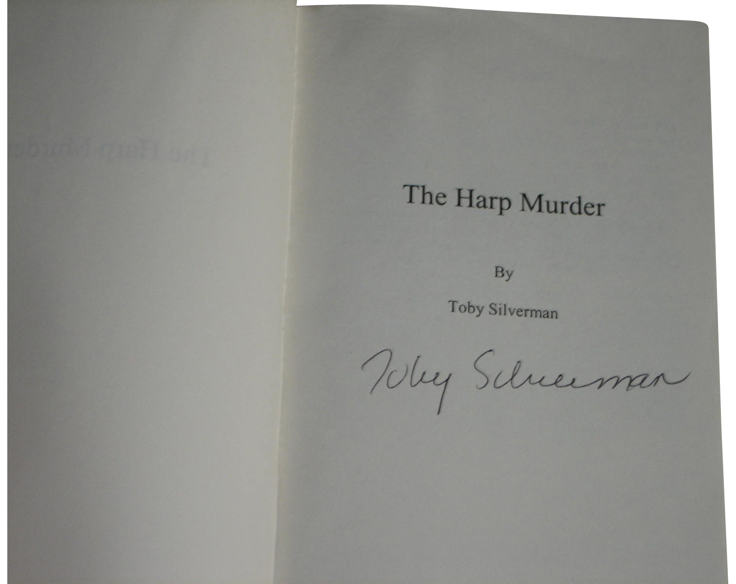 The Harp Murder Toby Silverman (1997) Paperback Book