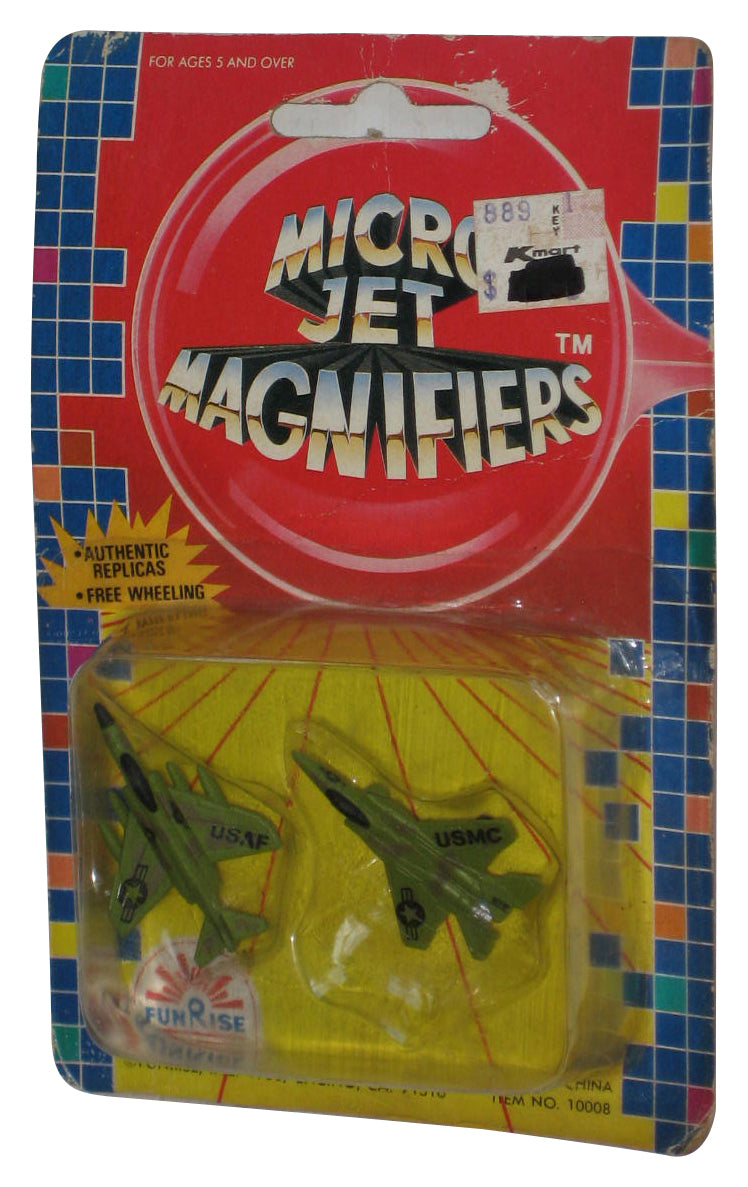 Funrise Micro Jet Magnifiers (1988) USAF Green Toy Replica Planes 2-Pack