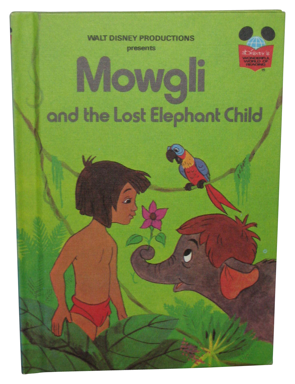 Disney Mowgli And The Lost Elephant Child (1978) Hardcover Book - (Wonderful World Reading)