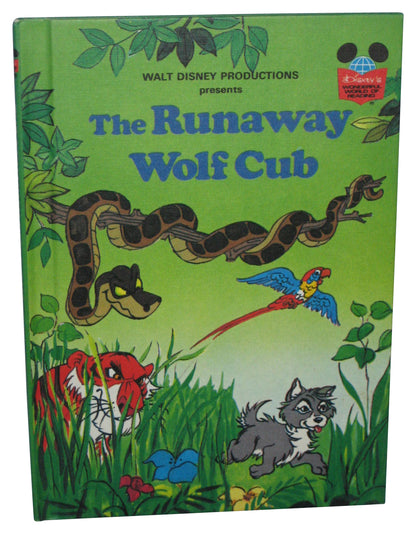Disney The Runaway Wolf Cub (1986) Wonderful World Reading Hardcover Book
