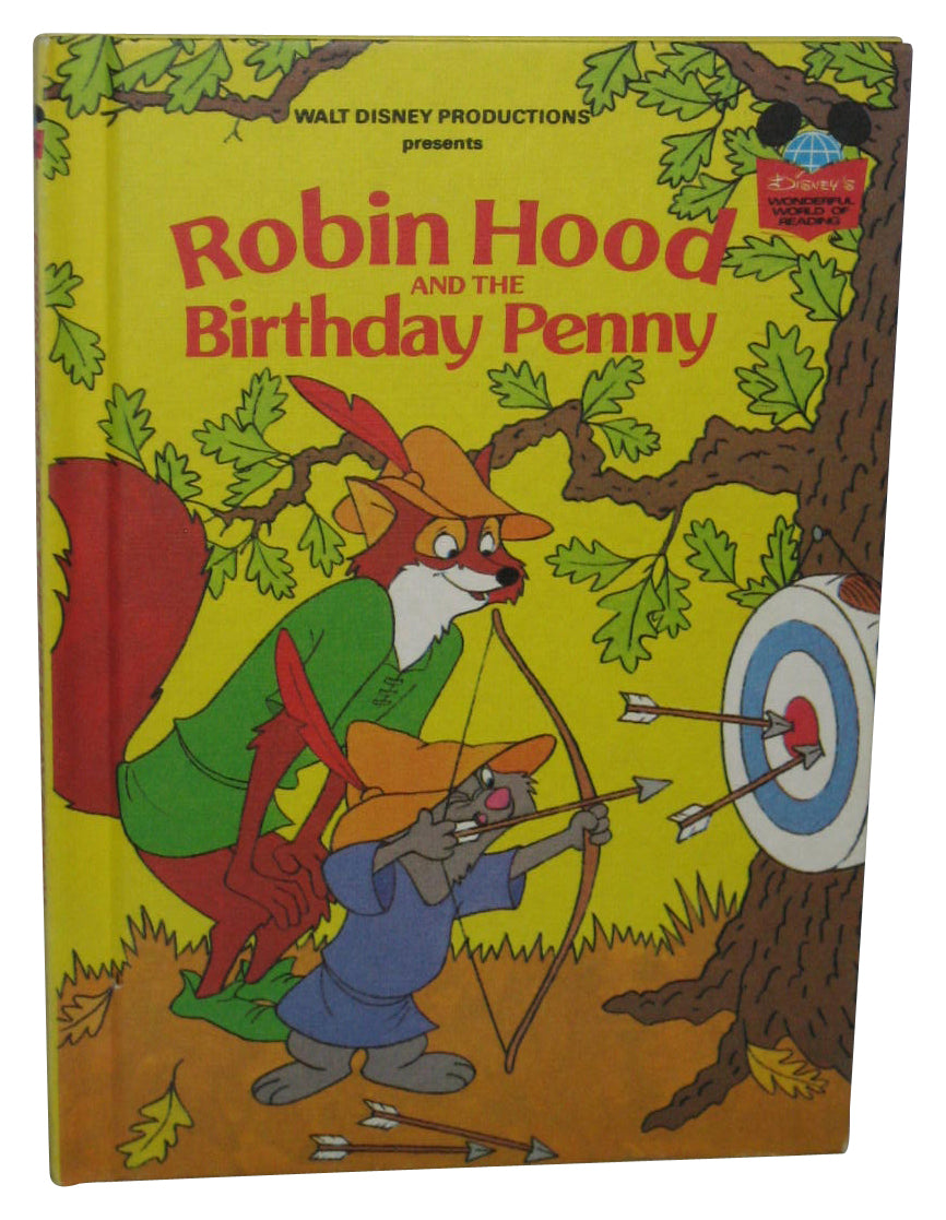 Disney Robin Hood And The Birthday Penny (1982) Hardcover Book - (Wonderful World Reading)