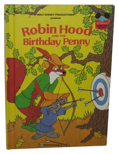 Disney Robin Hood And The Birthday Penny (1982) Hardcover Book - (Wonderful World Reading)