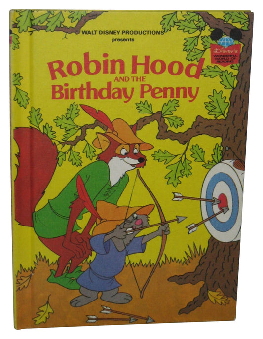 Disney Robin Hood And The Birthday Penny (1982) Hardcover Book - (Wonderful World Reading)