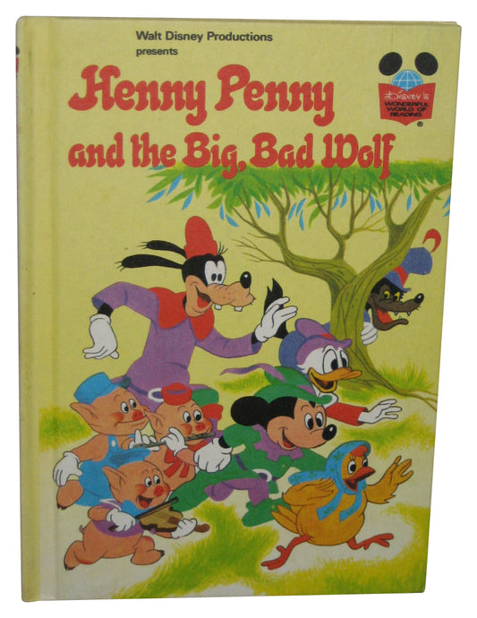 Disney Henny Penny And The Big Bad Wolf (1978) Hardcover Book - (Wonderful World of Reading)
