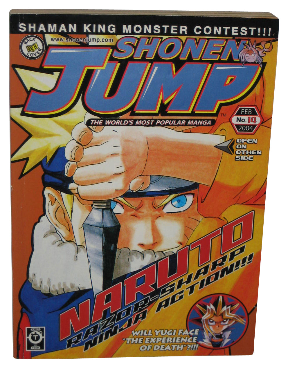 Shonen Jump February 2004 Anime Manga Magazine Book #14 - (Naruto Cover)