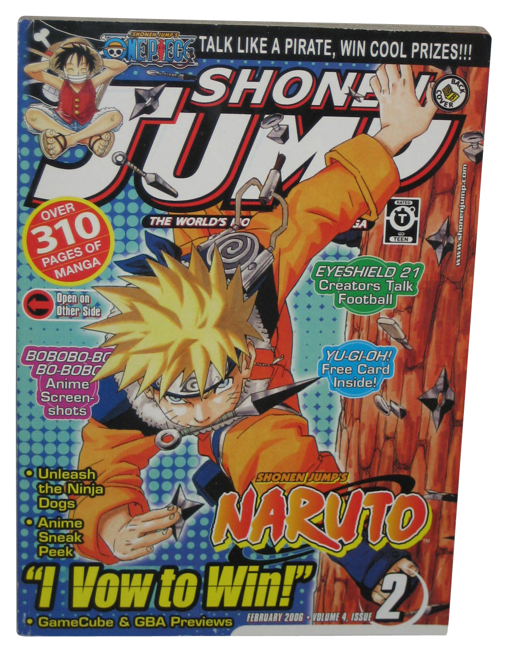 Shonen Jump February 2006 Anime Manga Magazine Book #38 - (Naruto Cover)