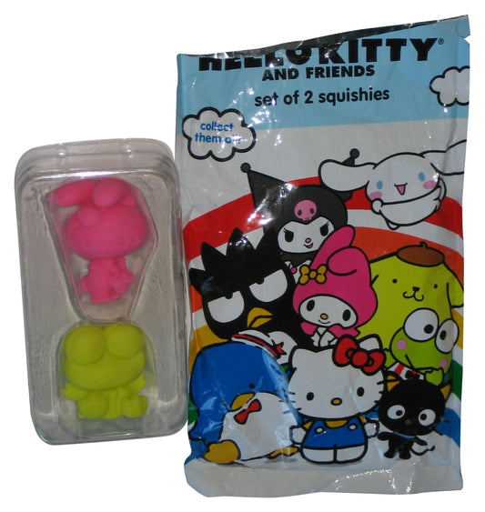 Hello Kitty and Friends Mini Squishies (2018) Surreal Pink & Yellow Keromi Toy 2-Pack