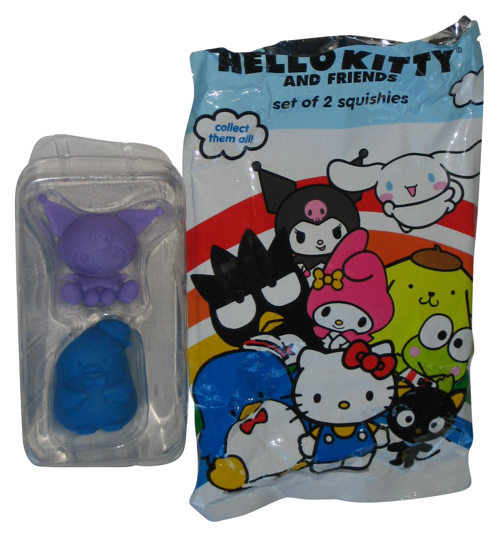 Hello Kitty and Friends Mini Squishies (2018) Surreal Purple & Blue Kuromi & Tuxedo Sam Toy 2-Pack