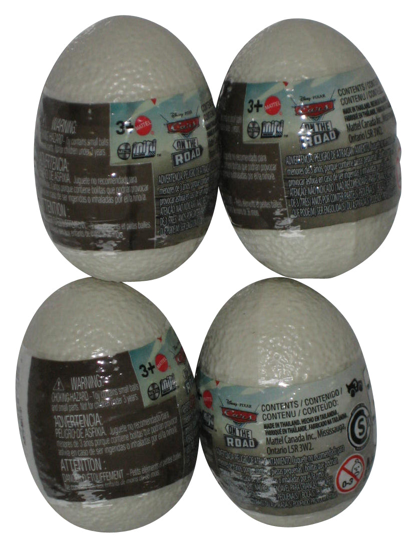 Disney Cars On The Road Metal Mini Racers Egg Lot - (4 Random Mystery Toys)