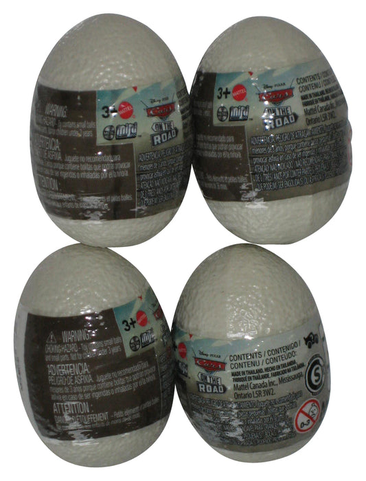 Disney Cars On The Road Metal Mini Racers Egg Lot - (4 Random Mystery Toys)