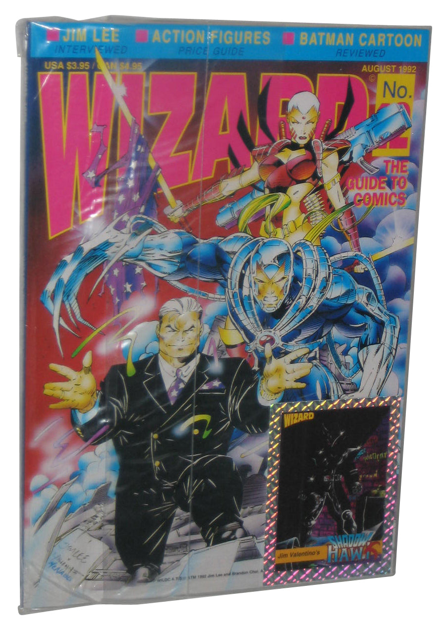 Wizard Guide To Comics August 1992 Magazine Book w/ Shadowhawk Card