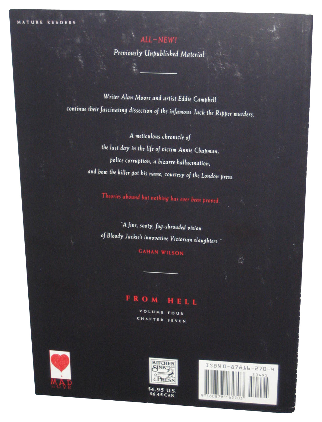 From Hell Vol. 4 (1994) Tundra Paperback Book