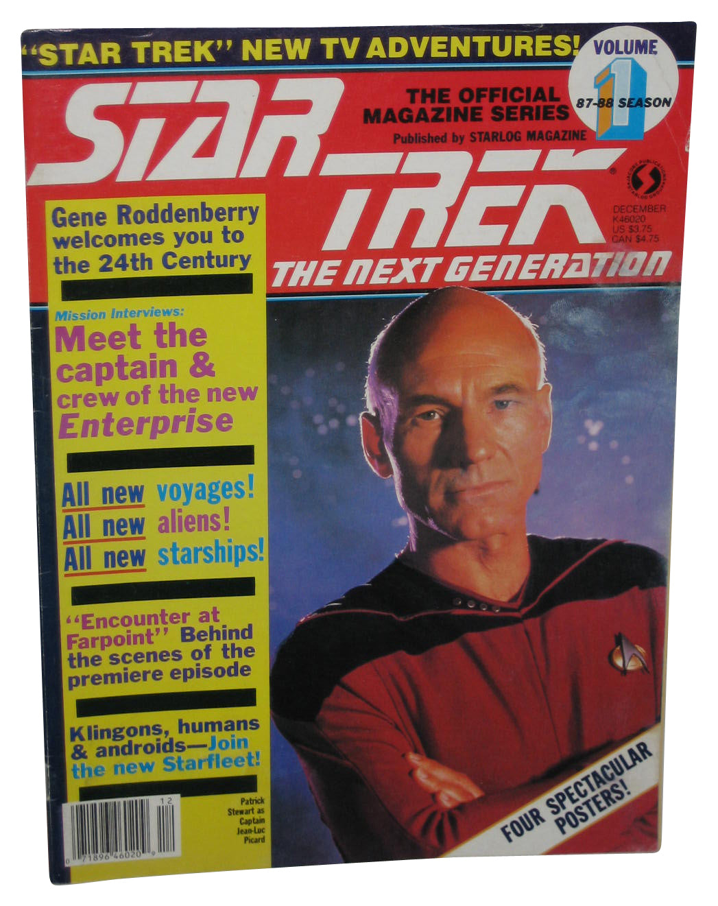 Star Trek The Next Generation (1987) Official Magazine Book w/ 4 Posters